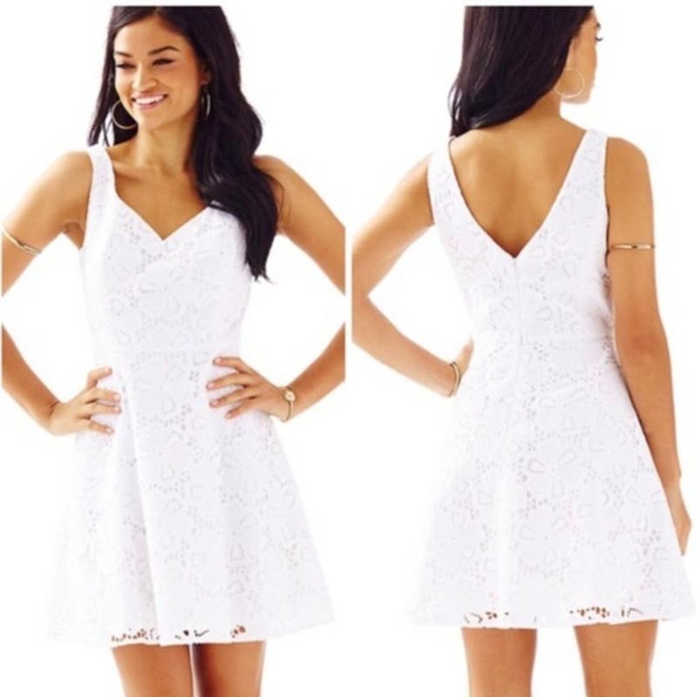 Lilly Pulitzer Marla Eyelet White Sleeveless Dress